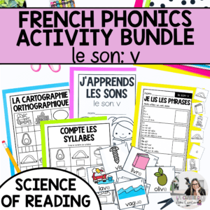 French phonics activities for letter sound v