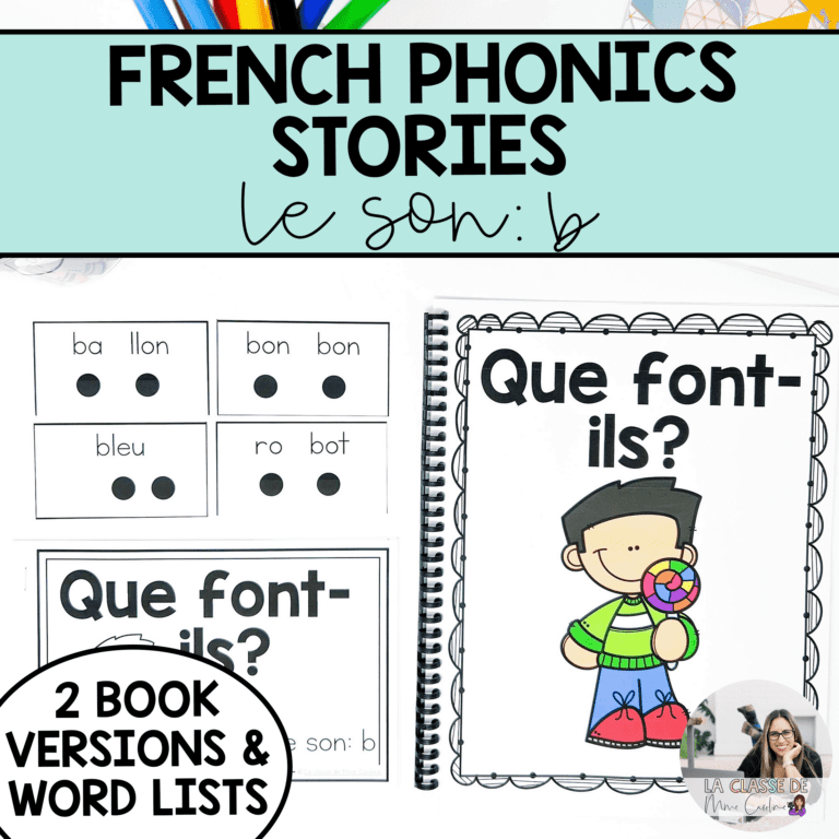 French phonics stories to help kids learn to read in French