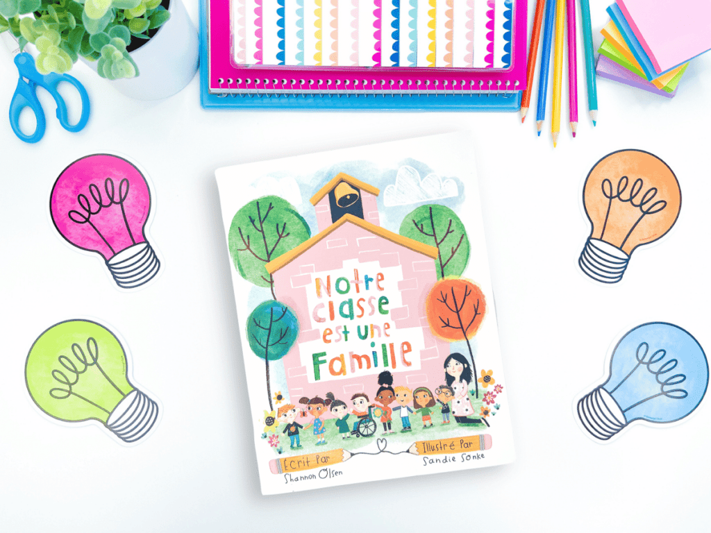 French read aloud book for back to school. The book is called Notre classe est une famille