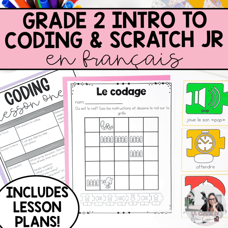Learn how to use Scratch Junior French coding unit