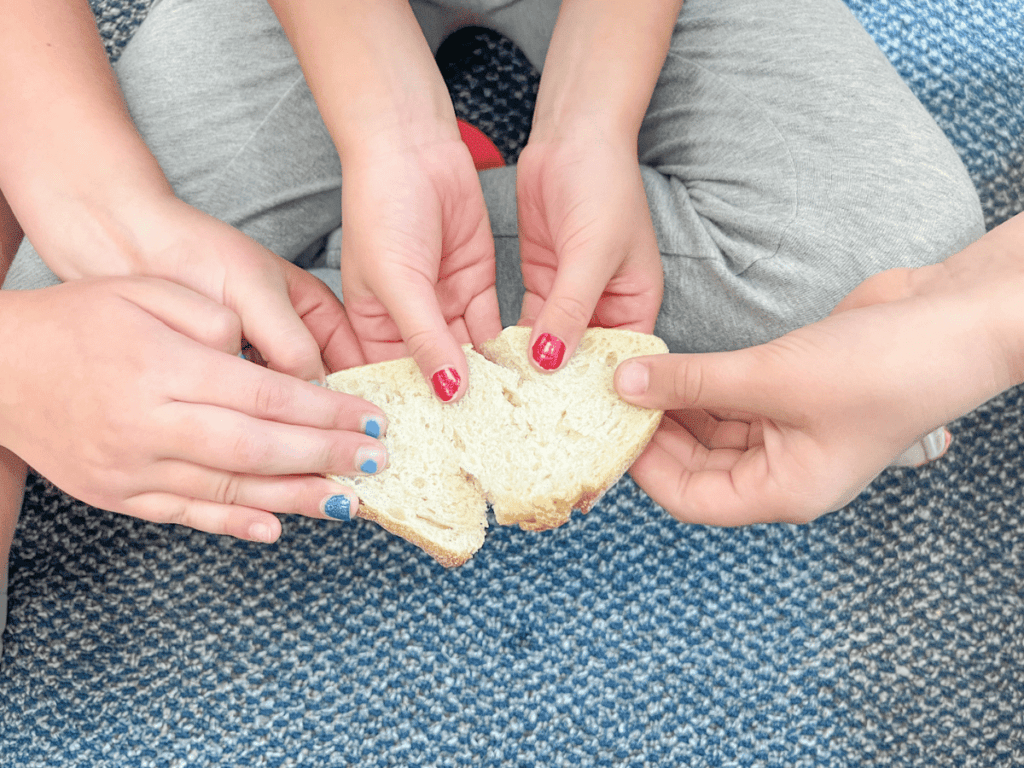Germ experiment idea about what happens to bread when it's exposed to germs. This experiment helps explain why handwashing is important