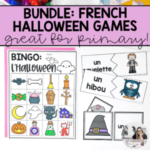 French Halloween Games for building vocabulary