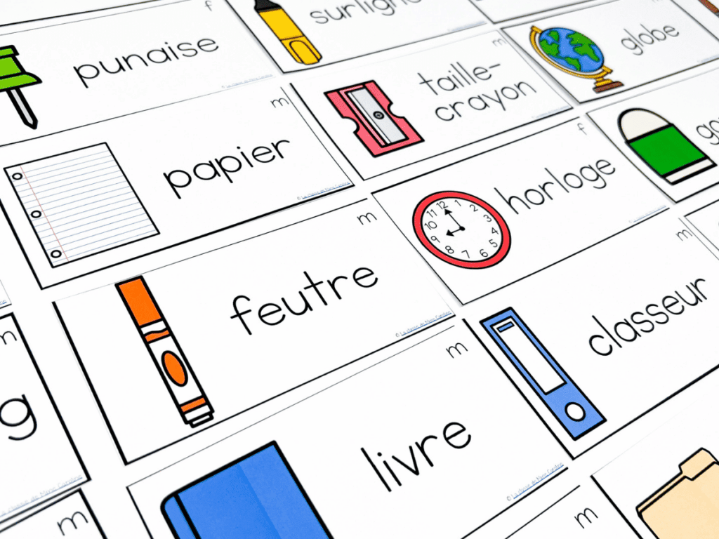 Use your French word wall cards to teach your students new vocabulary through games. Perfect for Primary French Immersion and Primary Core French.