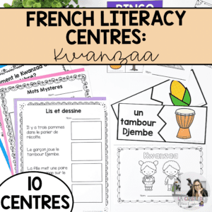 French kwanzaa literacy centres are great for teaching vocabulary and working on reading and writing skills