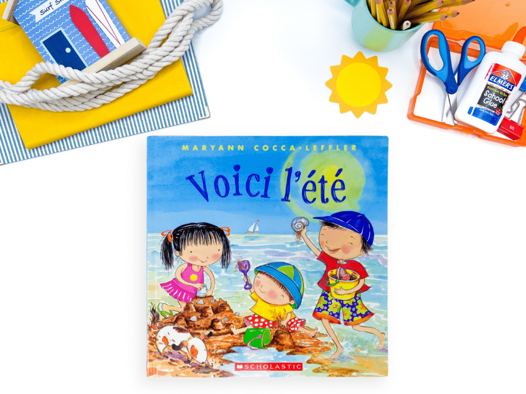 Voici l'été is one of the best French books for the end of the year. Introduce different summer activities and things we see during the summer.