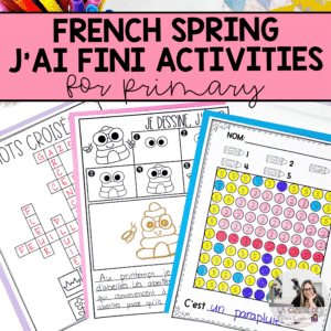 French spring themed activities for early finishers