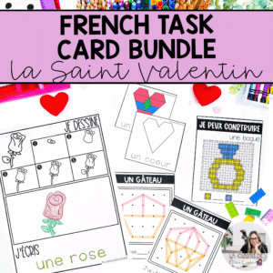 This bundle of French task cards is perfect for any kindergarten or primary class. Use them as morning bins, centres or as French early finishers activities!