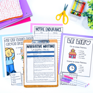 French narrative writing unit with lesson plans