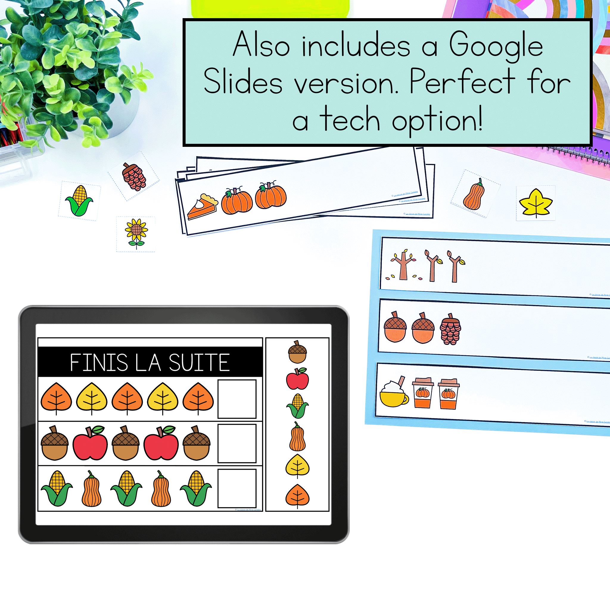 These patterning mats are perfect for your French kindergarten math centre. They are a hands on way to work on math in French.