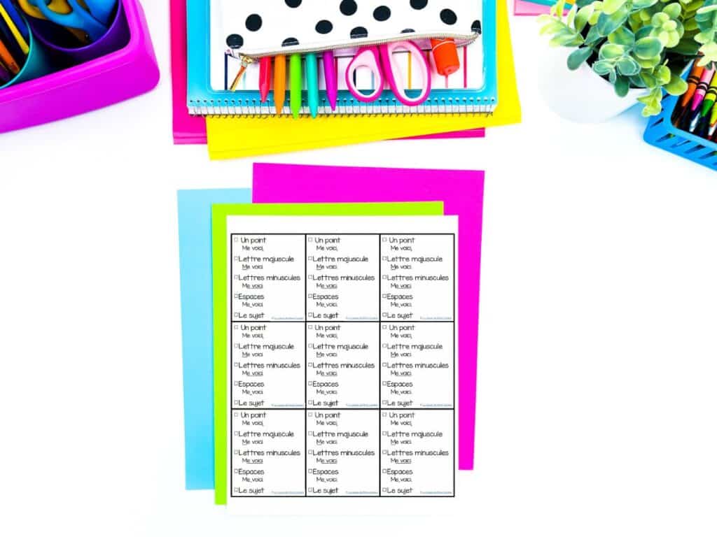 free french success criteria for journal writing