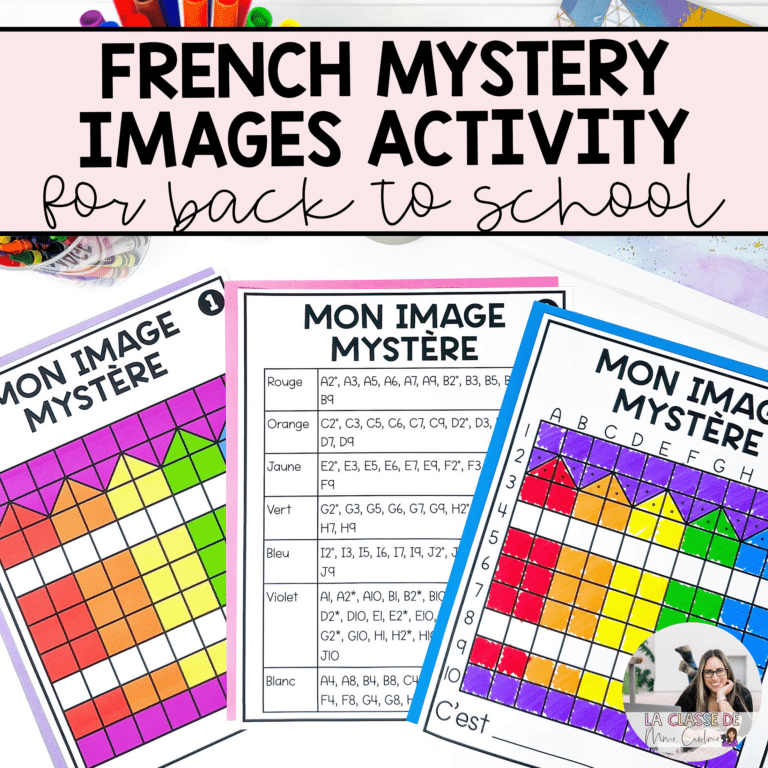 French back to school activity