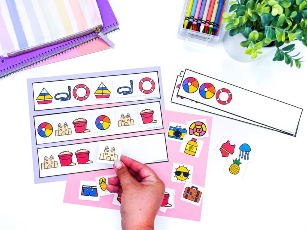 French patterning mats for kindergarten