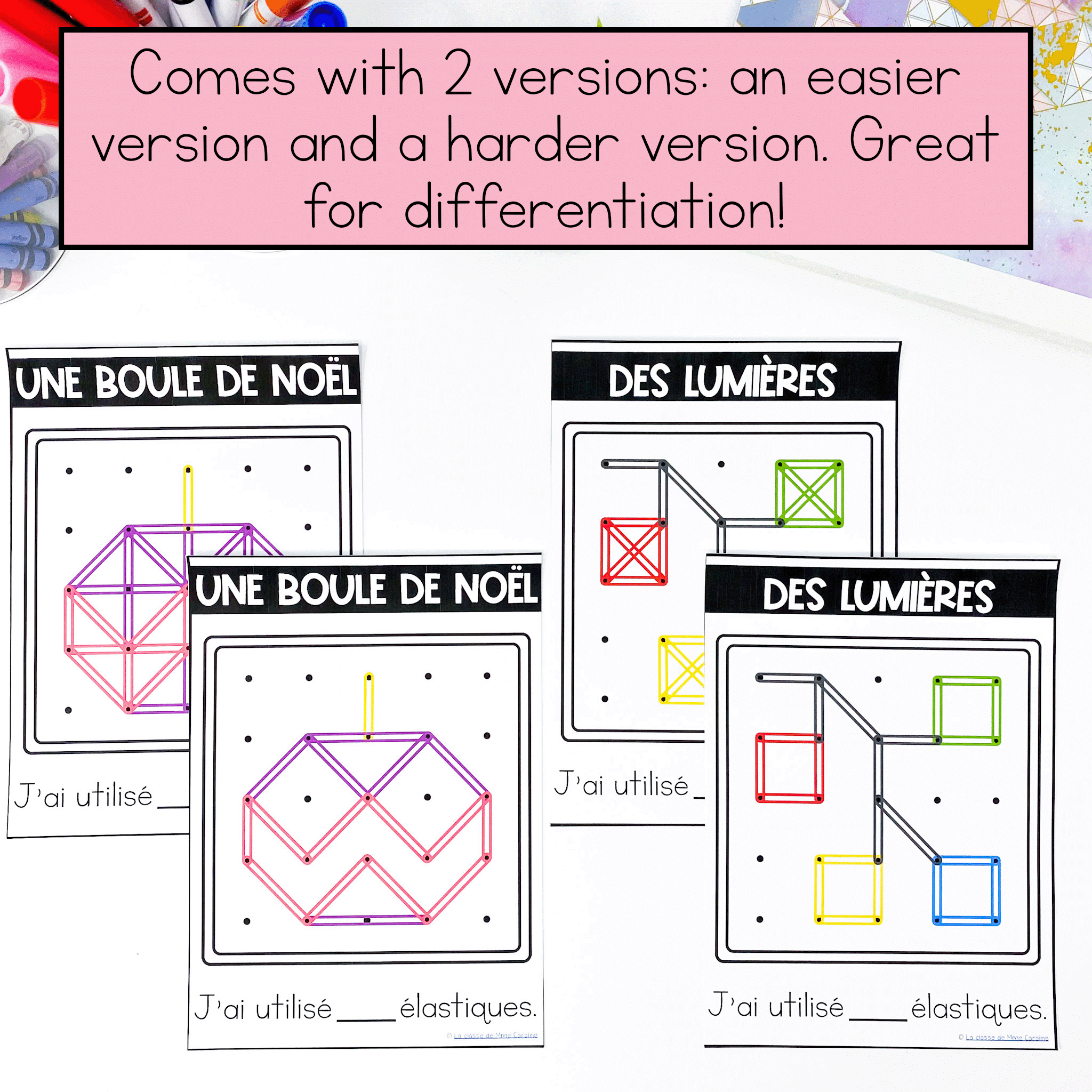 French kindergarten math centre idea