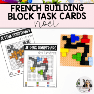 French lego task cards for primary and kindergarten students
