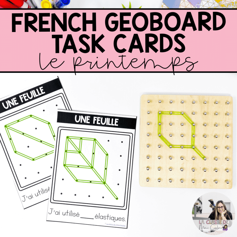 French geoboard math centre for spring