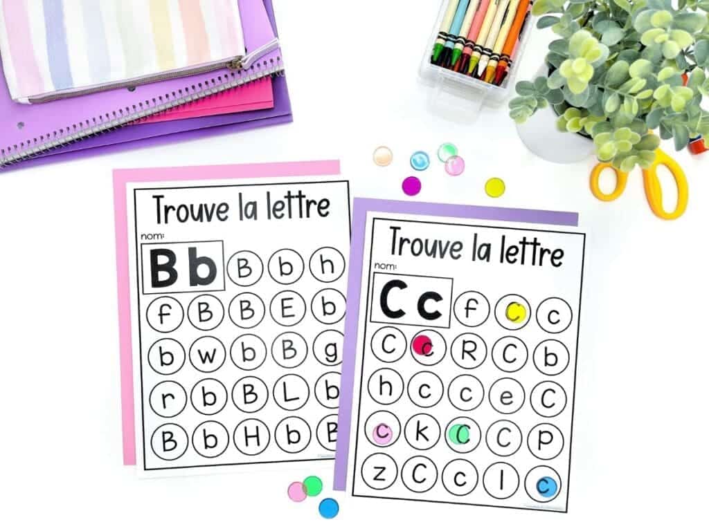 Fun worksheets to learn French letter sounds one at a time.