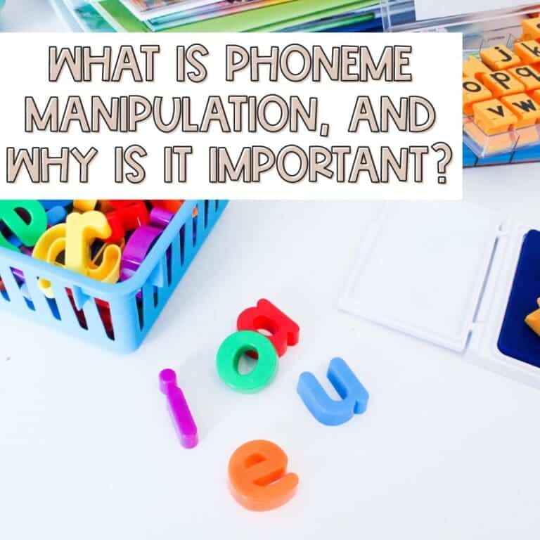 Image of alphabet letters with the text what is phoneme manipulation and why is it important.