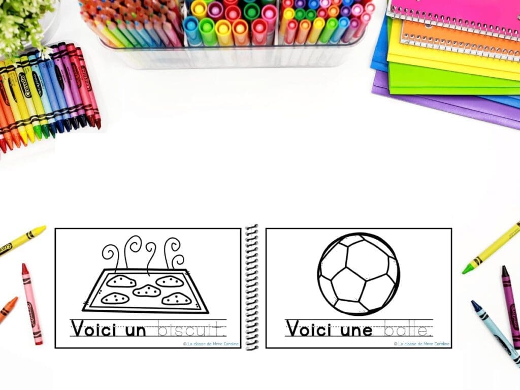 Printable French beginning sounds books for phonological awareness.