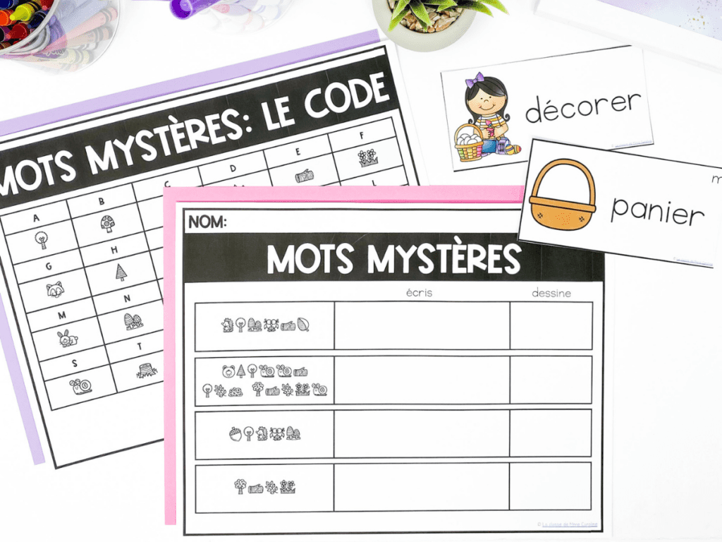 Mystery Words Easter activities for primary students.