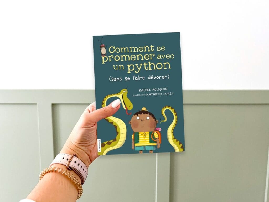 French read-aloud book for procedural writing "Comment se promener avec un python"