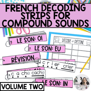 French decoding strips to learn compound sounds