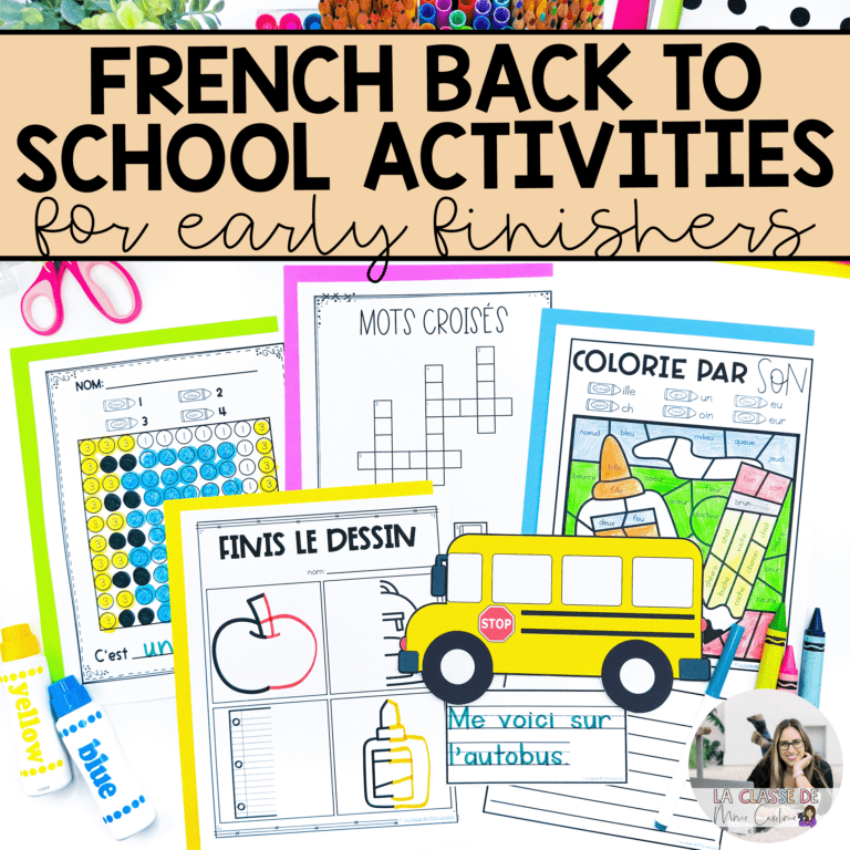 Back to school activity bundle for early finishers