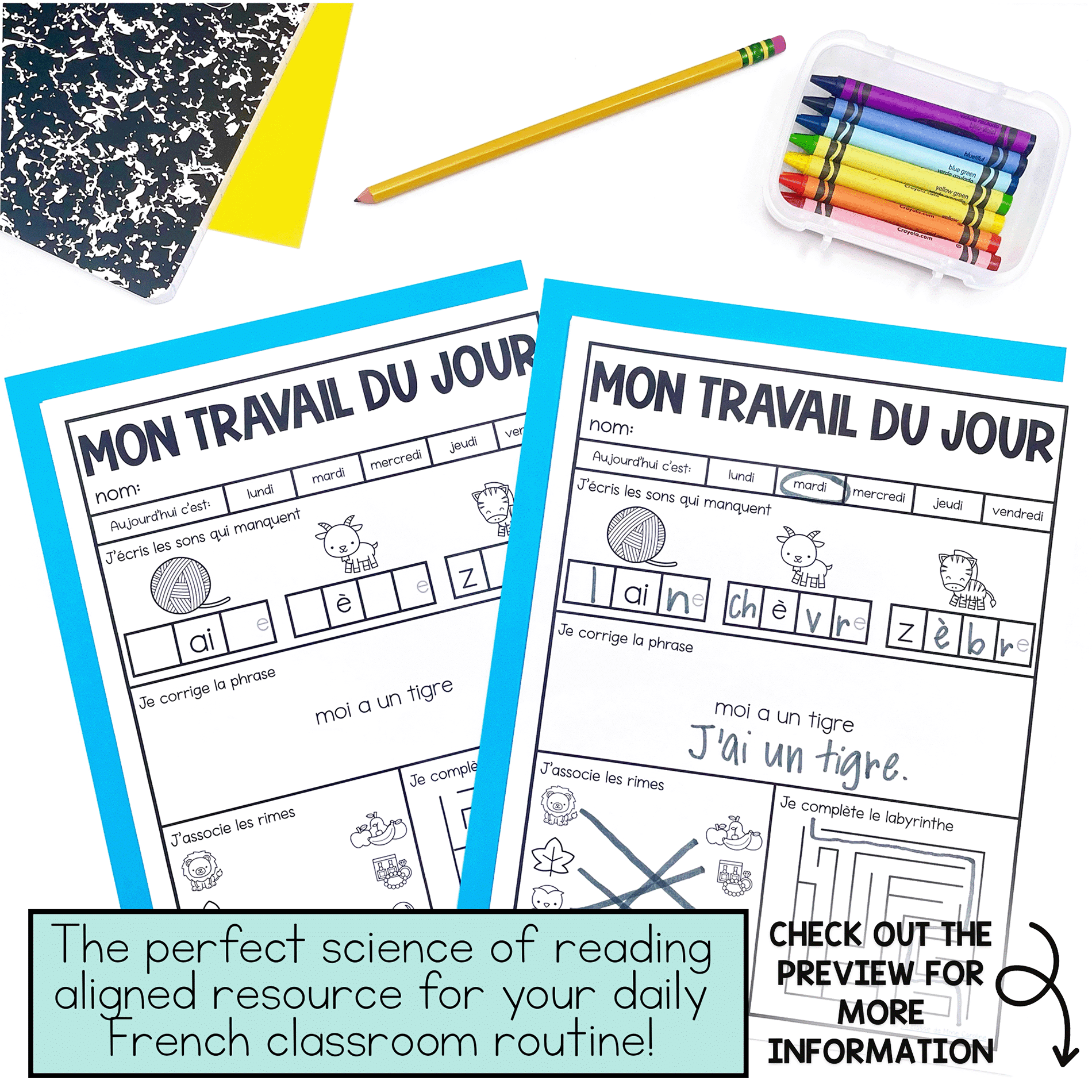 French Morning Work for October - Grade 2 - Le travail du matin pour octobre - Image 4