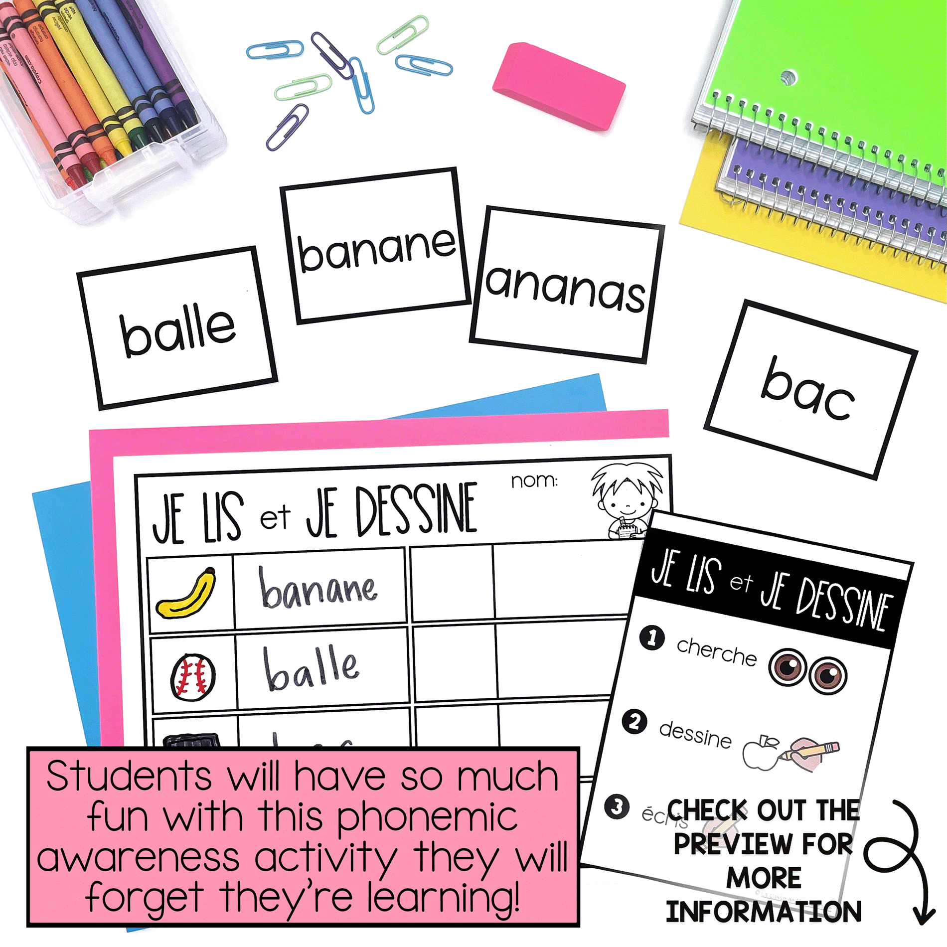 French Phonemic Awareness Activity: Write the Room le son a - Image 4