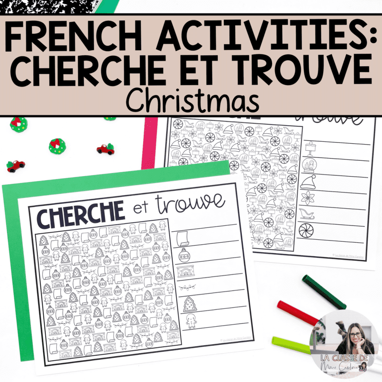 French Christmas activities for primary students