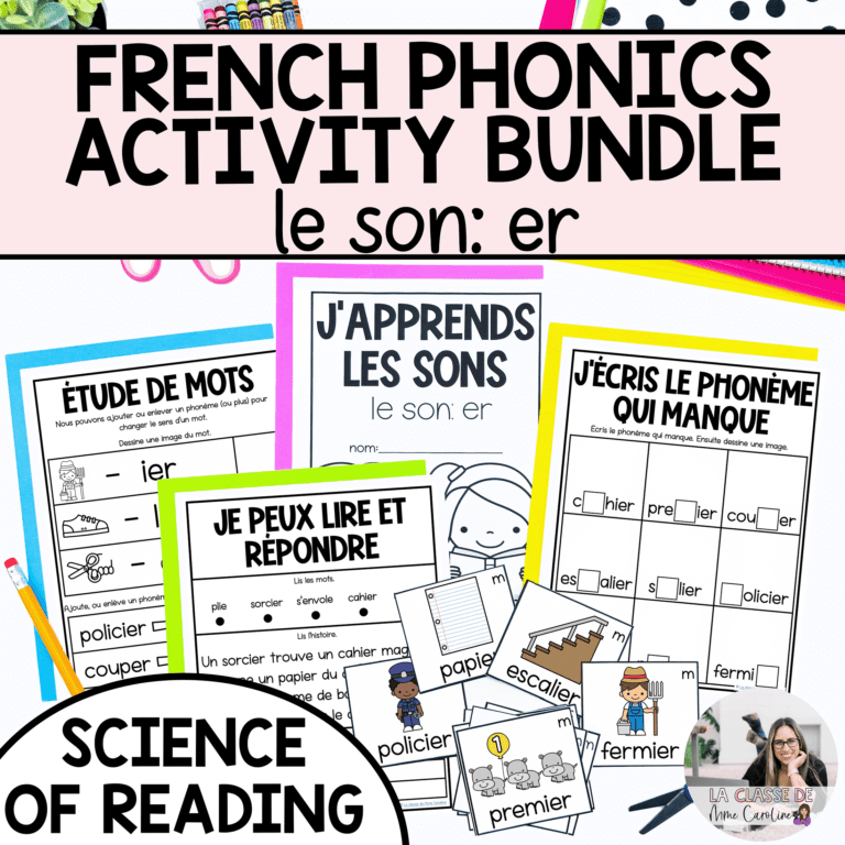 French phonics activities aligned with the science of reading