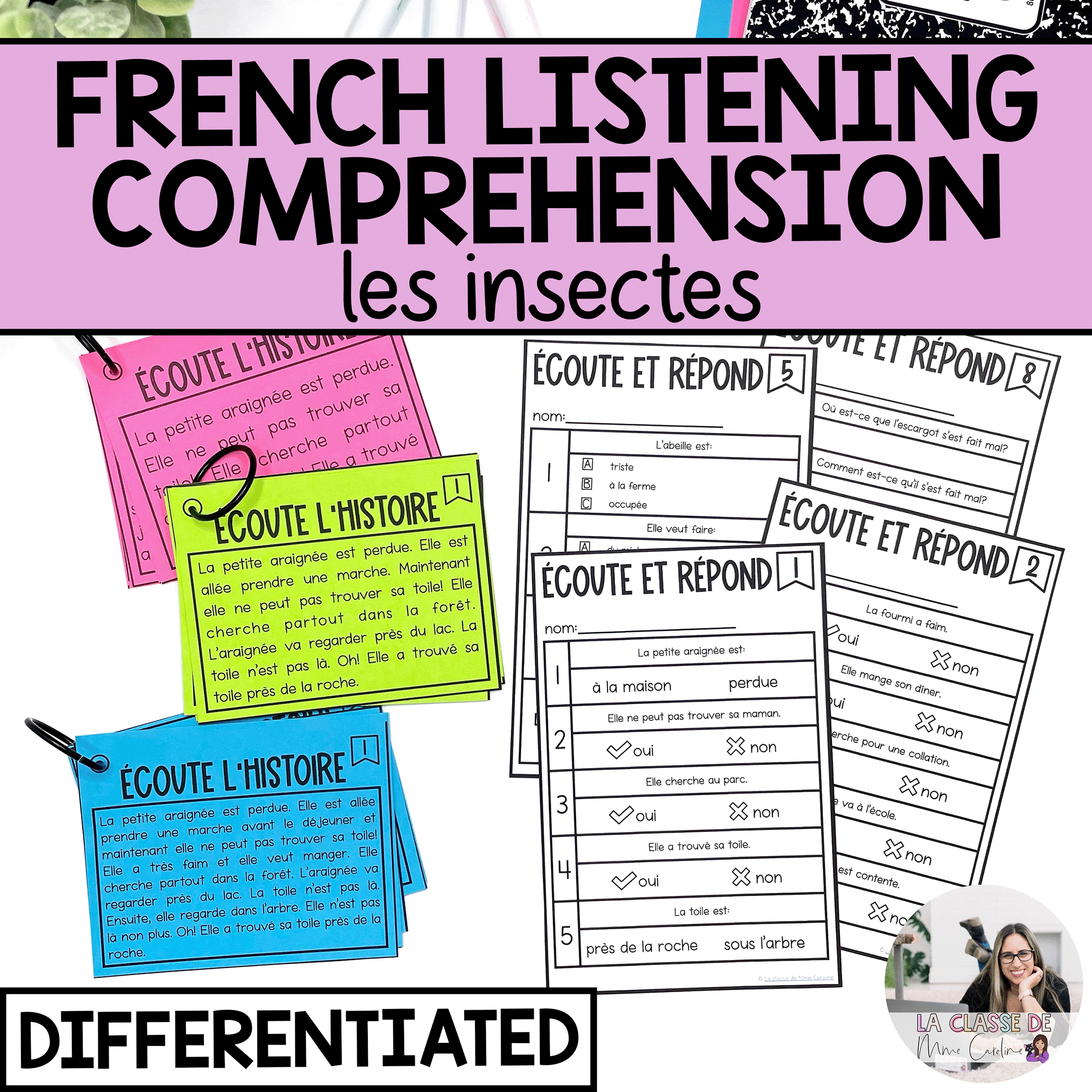 french listening comprehension questions for primary