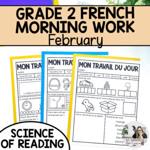 French February Morning Work for primary students