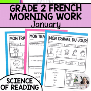 French morning work for grade 2 January