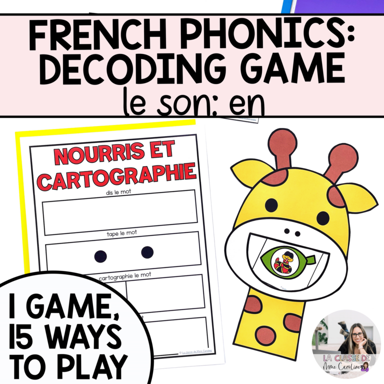 French phonics game for the sound en