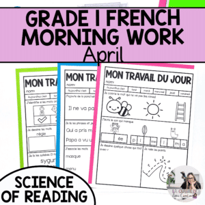 april morning work for grade 1 french