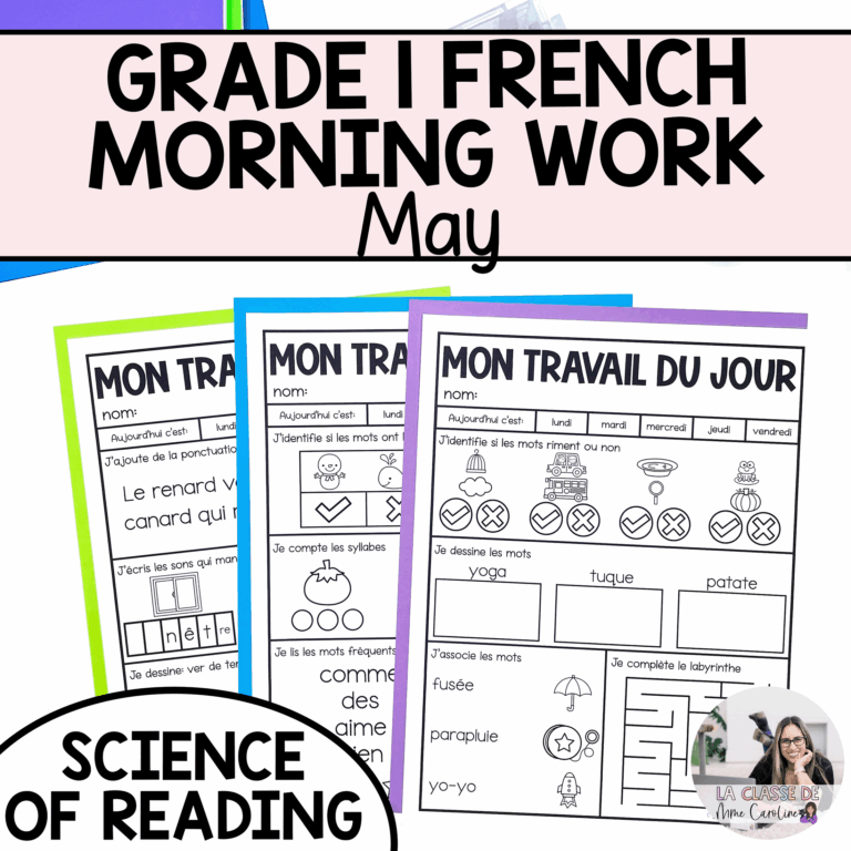 Grade 1 morning work for the month of May