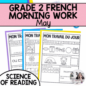 French morning work for grade 2 french