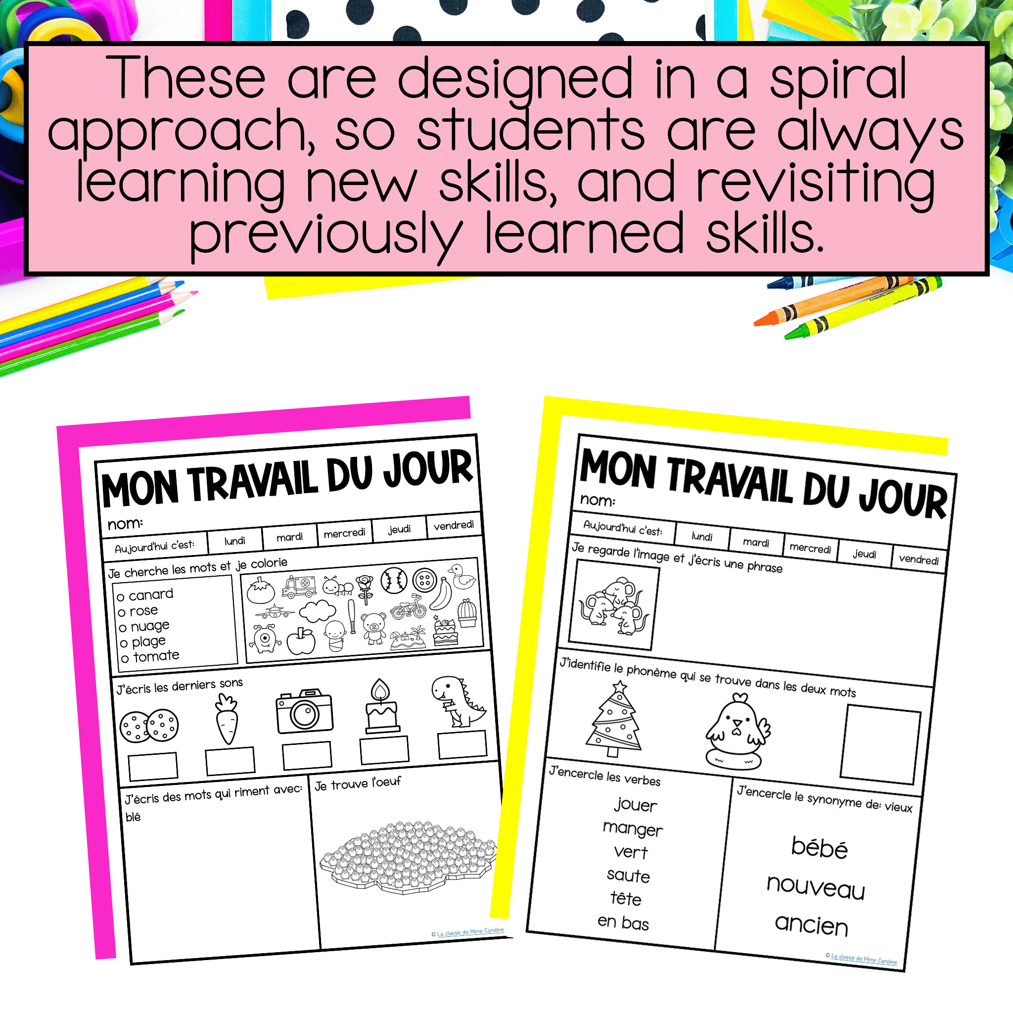 French science of reading morning work for grade 2