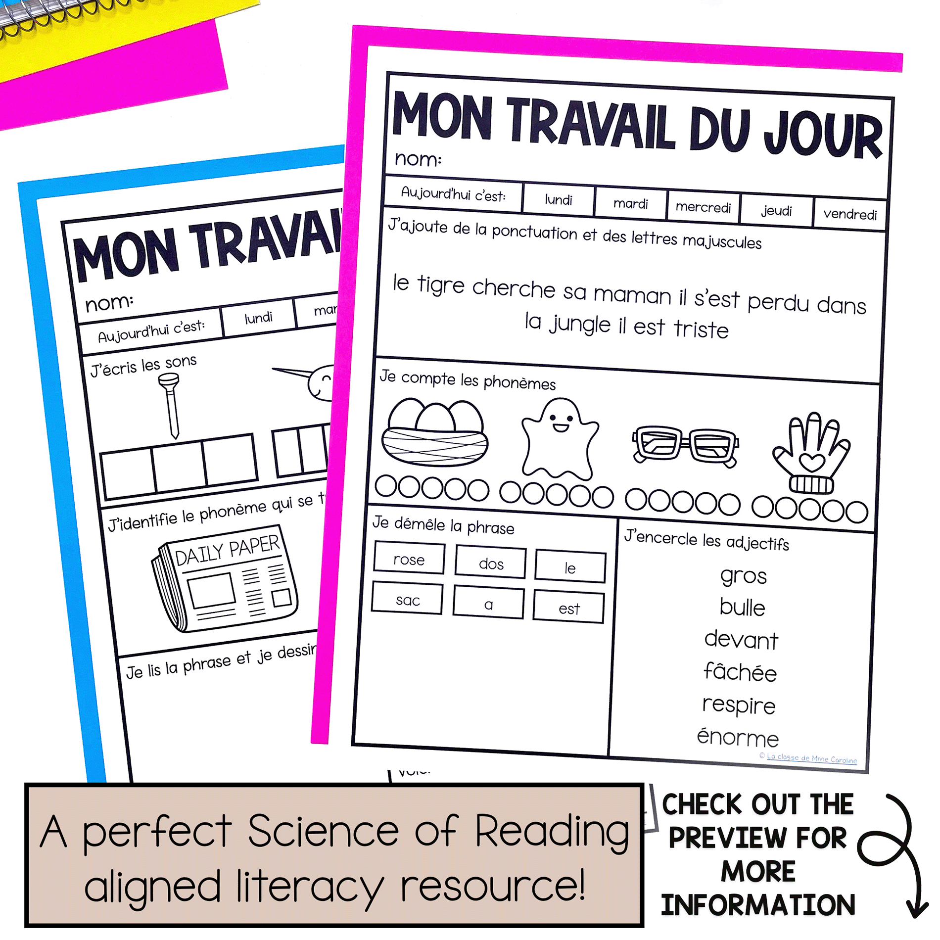 This is aligned with the Science of Reading in French